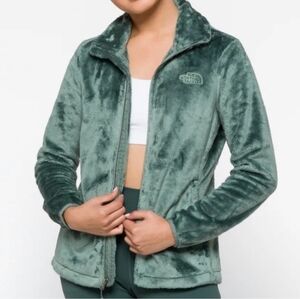 North Face Jacket Womens Small Green Osito II Fleece Pile Soft Hiking Outdoors